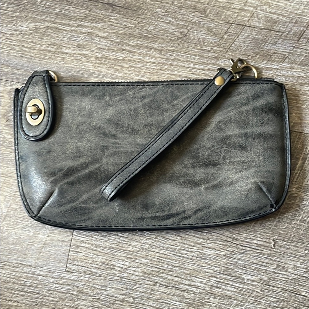 Joy Susan Gray Wristlet Clutch